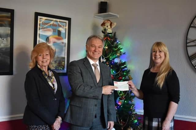 Coun Jessie Milne, Chief Executive of West Lindsey District Council, Ian Knowles and landylady of The Rose and Crown, Jenny Williams