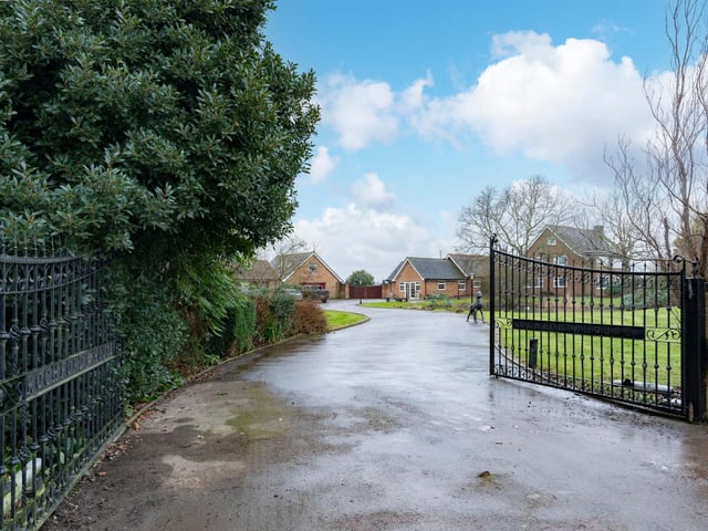 The gated entrance.