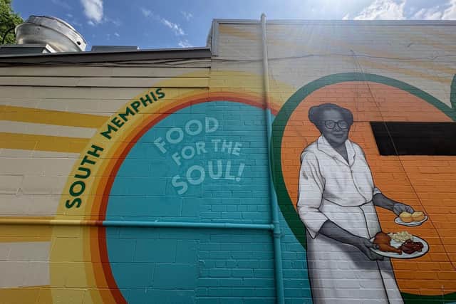 A mural with a warm message