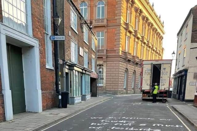 The graffiti on Eastgate. Photos: Ian Burton