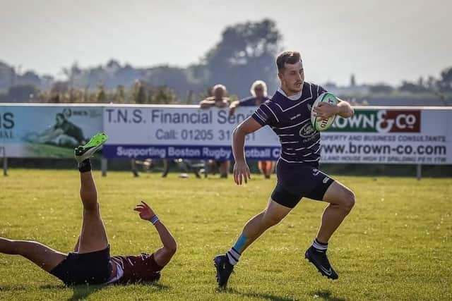 Shaun Bishop scores a try. Pic by David Dales.