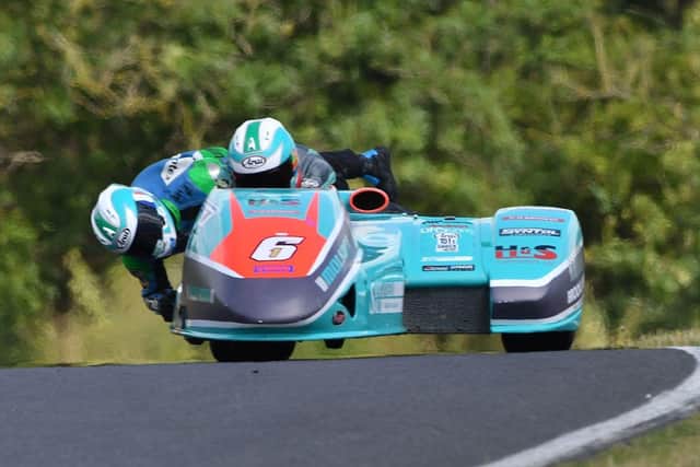 Todd Ellis and Emmanuelle Clement in action at Cadwell Park. Photo by Sid Duggins.