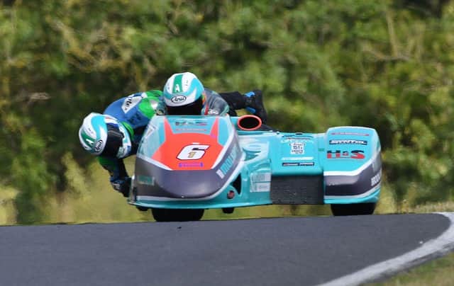 Todd Ellis and Emmanuelle Clement in action at Cadwell Park. Photo by Sid Duggins.