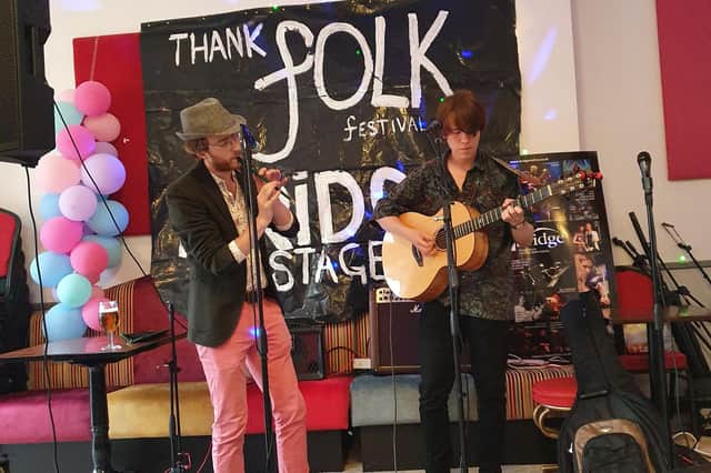 Music upstairs on The Bridge Stage: Thank Folk for the Ivy Festival. Photo: John Gill