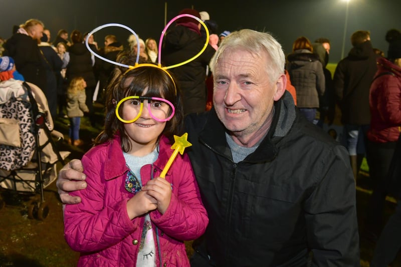 John Wilkinson of Antons Gowt, with his grand daughter, Darcy O'Hara, aged 6.