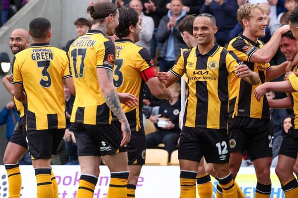 Boston United's win over Wealdstone was watched by a stadium record crowd. Pic: Chris Bray.