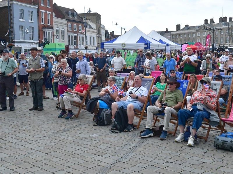 Deck chairs were set up to see the teams interviewed and watch the action on a big screen.