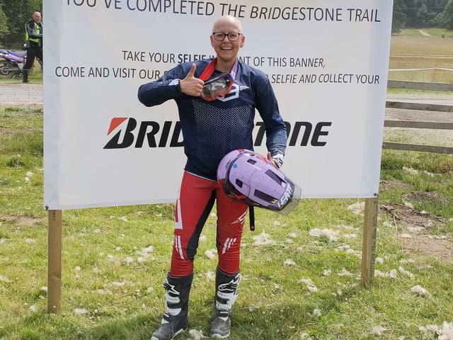 Samantha completed the trail riding route at ABR Festival while halfway through her chemotherapy