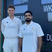 Ollie Caswell and Tayyab Tahir - in great form again in vital win for Wodhall Spa.