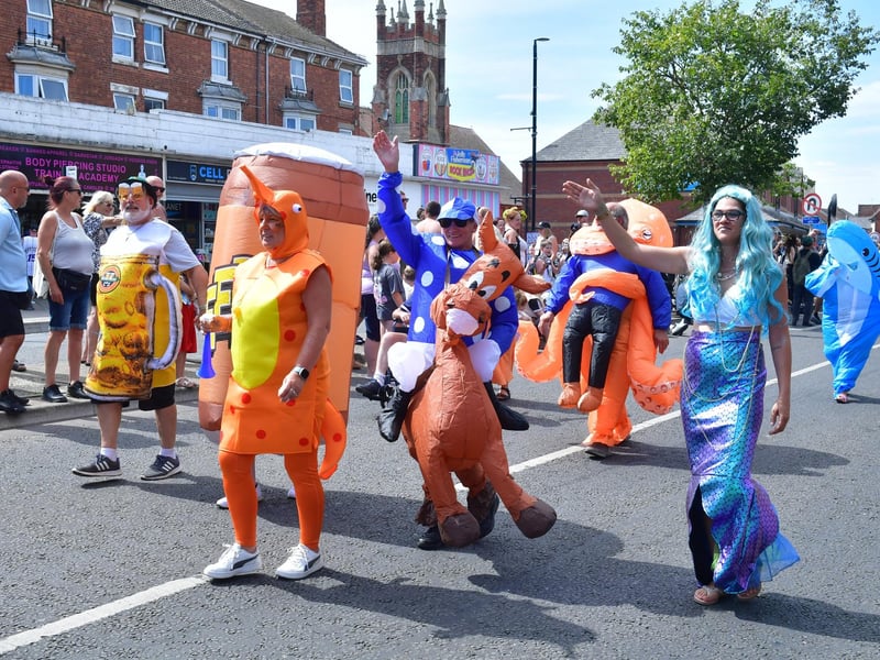 The colourful parade in action on Sunday, August 9.