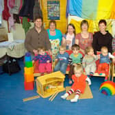 Celebrations at Treehouse Children's Centre 10 years ago. Pictured (from left) R Christian Challis, Rachel Garrill, Kate Stark, Emma Catlin, Vic Lofthouse, Fiona Morley, and Rachel Shaw-West.