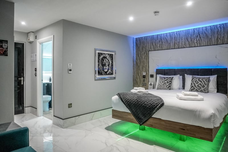 One of the modern bedrooms