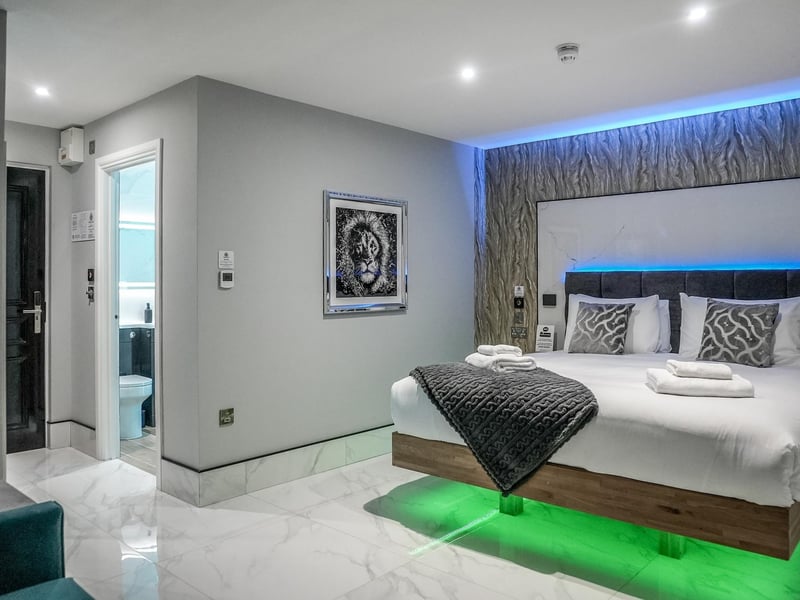One of the modern bedrooms
