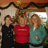 A Christmas family photo. From left, Nigel, daughter Yasmin, Kim and daughter Sophie.