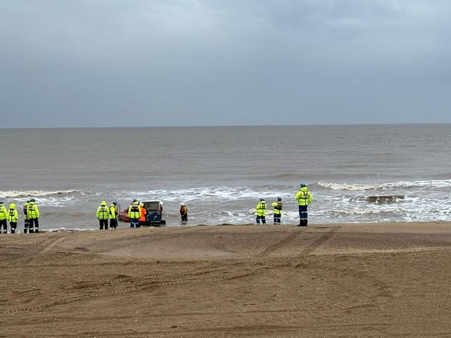 The multi-agency training operation took place along the Lincolnshire Coast