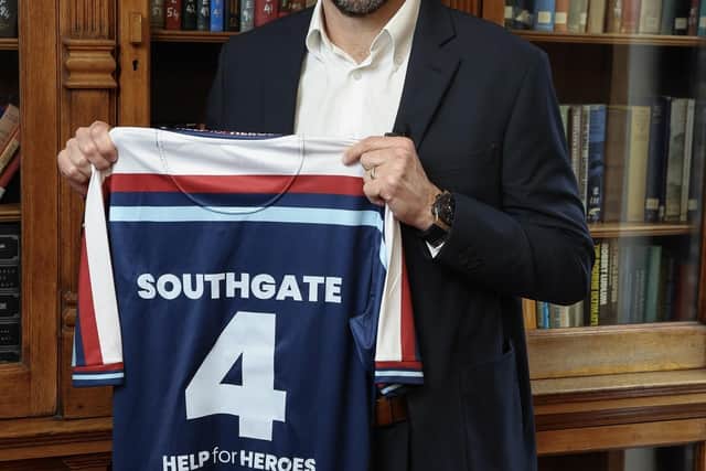 LONDON, ENGLAND - OCTOBER 28: Gareth Southgate is announced as a celebrity patron for Help for Heroes on October 28, 2022 in London, England. (Photo by Mike Marsland/Getty Images for Help for Heroes)