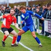 Pierce Hudson in Louth action against Retford on Saturday.