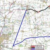 A map of the works, road closure and diversion route.