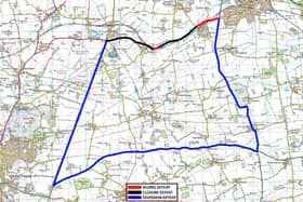 A map of the works, road closure and diversion route.