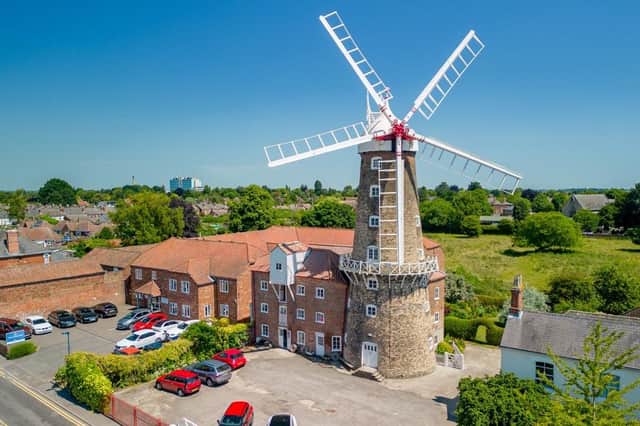 Five sails, for sale ... The Maud Foster Windmill, in Boston.