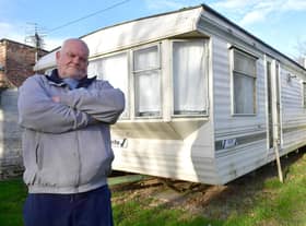 Steven Fletcher, of Sutterton, faces losing his caravan home.
