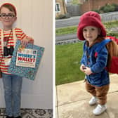 Freddie Cannon, age 5, left, dressed as Wally from his favourite book Where's Wally, while 23-month-old Cody dressed up as his absolute hero, Paddington Bear.