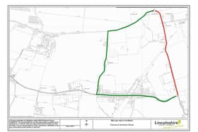 Map showing diversion route.