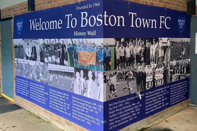 Boston Town's new history wall