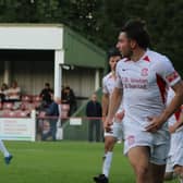 Harry Millard in action for Lincoln United. Photo: Oliver Atkin