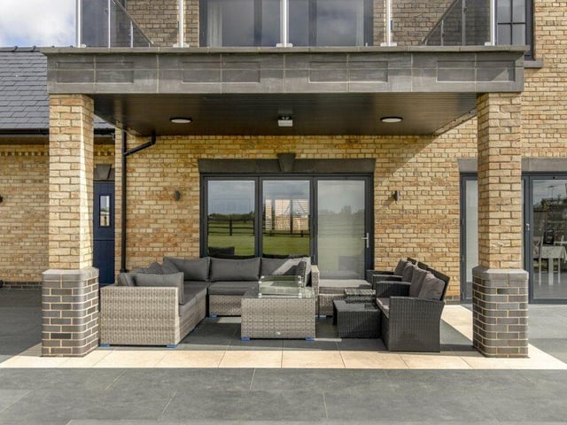 A closer look at the terrace.