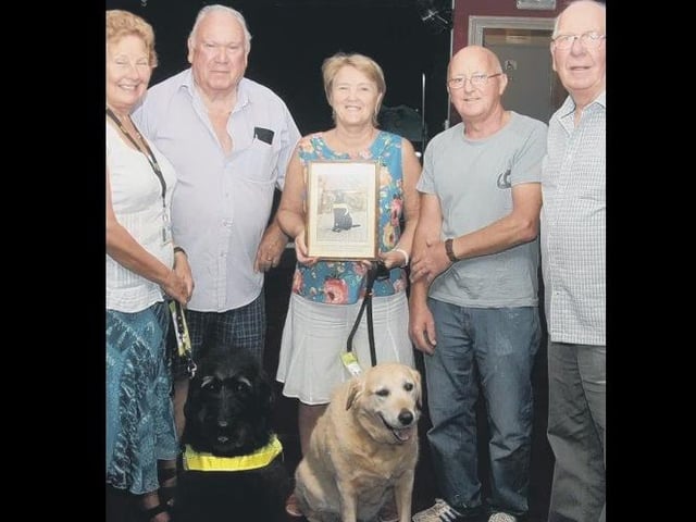 The Liberal Club of Skegness is pictured presenting £2,100 to the local branch of the Guide Dogs for the Blind Association. The money was raised through raffles and other fundraisers. It was the largest sum the branch had received in its three-year history.