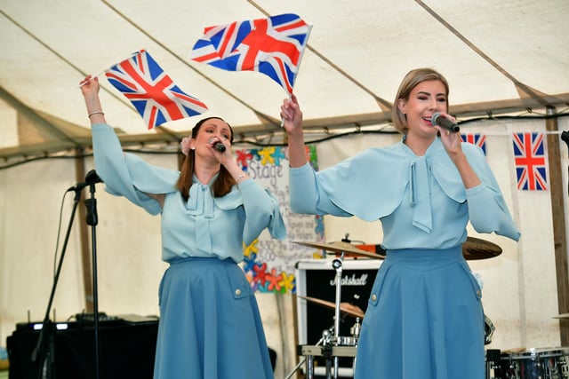 The Dream Belles performing in the marquee