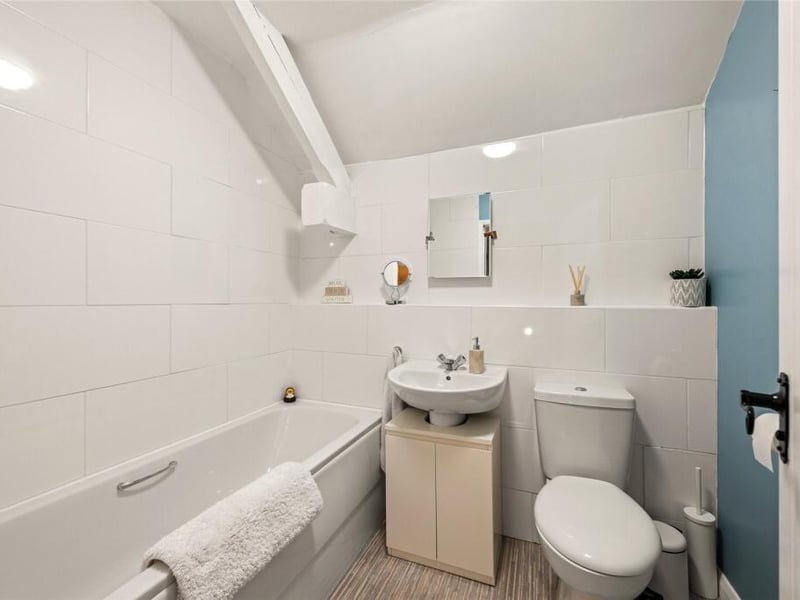 The bathroom.