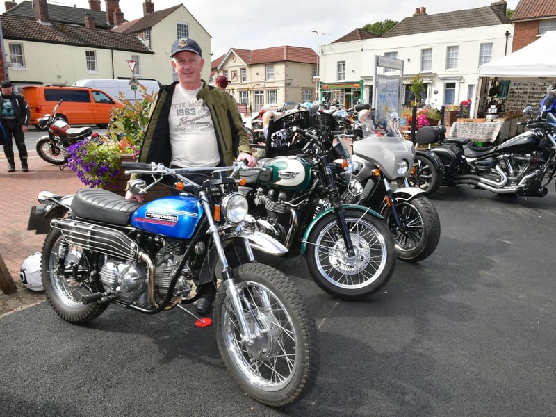 Simon Ingamells of Horncastle with his 174 Aermacchi Harley-Davidson.
