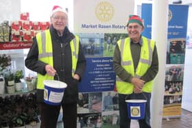 Rotarians collected at Rasen's Tesco store