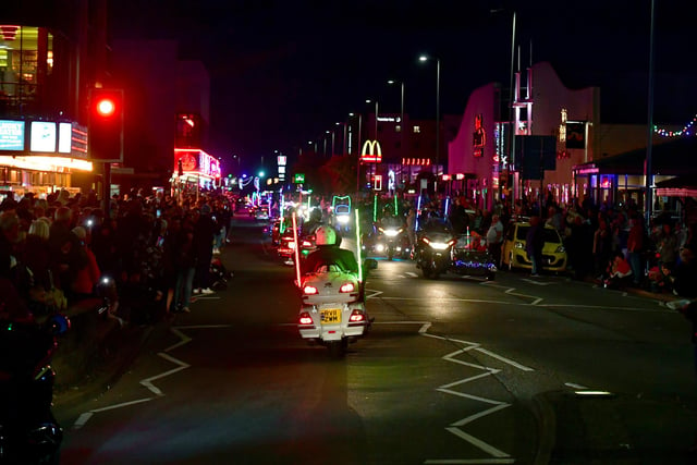Crowds lined the street to watch the Skegness Light Parade
