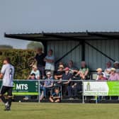Louth Town's brand new 50-seater stand made its debut on Saturday.