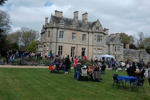 A busy day for the Easter Egg Trail at Rauceby Hall on Easter Sunday.
