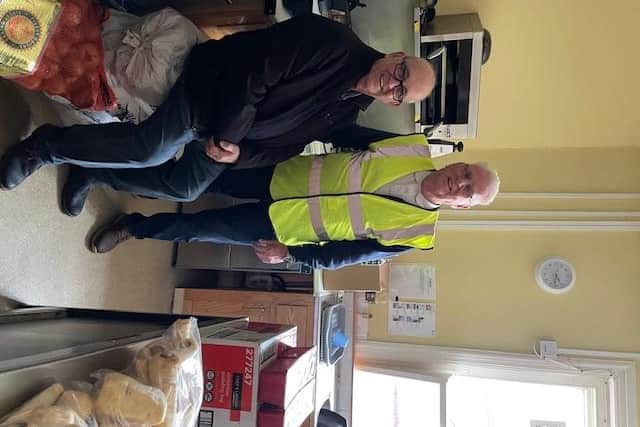 Coun Tony Tye headed up a team delivering food to Waifleet Methodist Church.