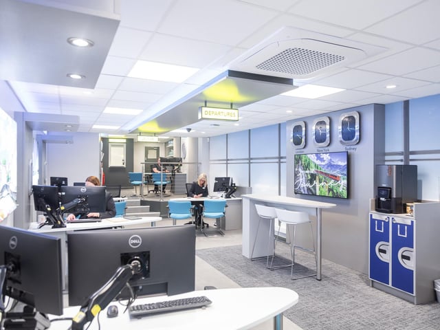 A view of the interior of the new-look branch.