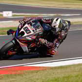 Hickman in race action at Donington