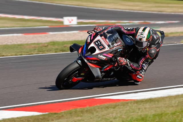 Hickman in race action at Donington