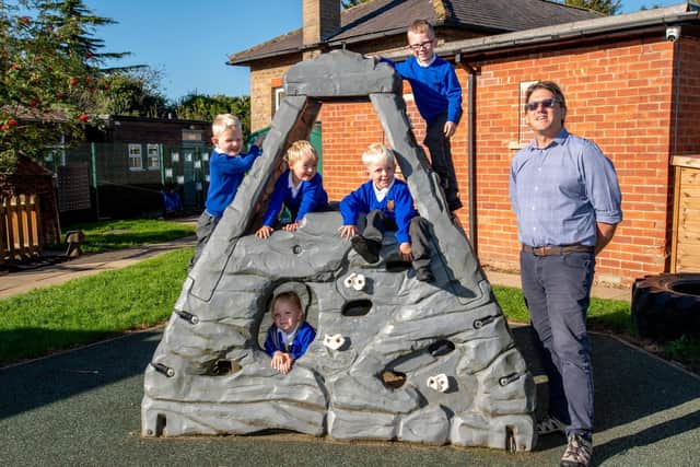 Scamblesby primary school with teacher Mr Green.