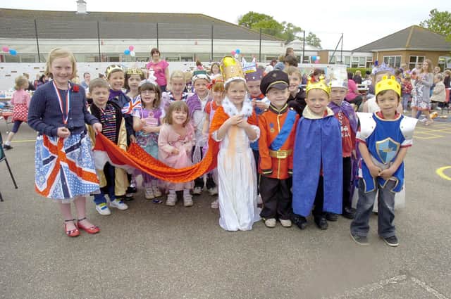 Pupils at Ruskington's Chestnut Street CofE School dressed as members of the royal family for the Queen's Diamond Jubilee.