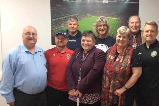 Pictured, front row left to right; Peter Rowley, Graham Drury, Alison Rowley, Nickie Cowell, Dean Williams. Back row left to right; Michael Atter, Graham Cowell, Ian Selby.