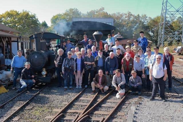 The group of Linesiding Club members (from the UK, Australia, Denmark, Austria and Slovakia) at the ceremony. Photo: Takuro Takahashi/Rass Chijin 2024.