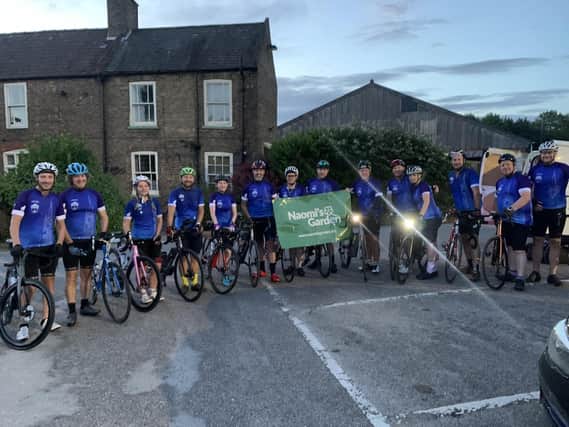 Louth cycling club at the end of their first day