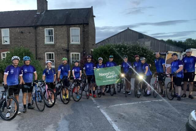 Louth cycling club at the end of their first day
