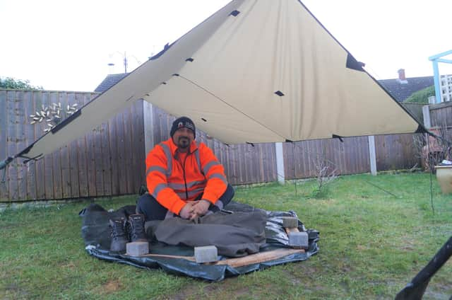 Bryan Pinto is sleeping exposed to the elements to support homeless veterans