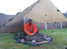 Bryan Pinto is sleeping exposed to the elements to support homeless veterans